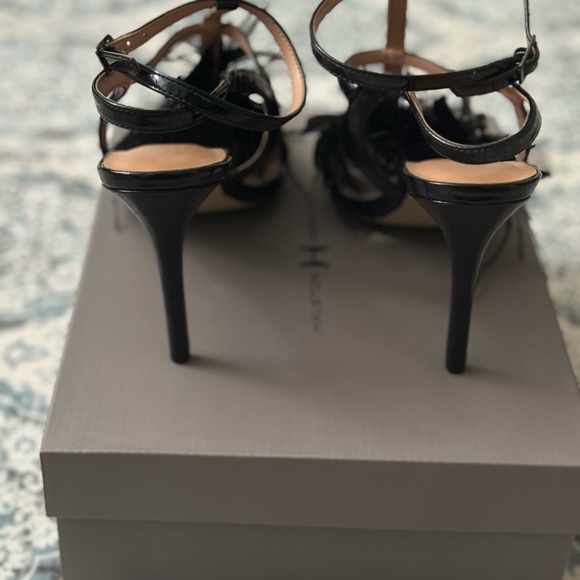 Halston Heritage Tasha patent leather and feather heels - Picture 5 of 10